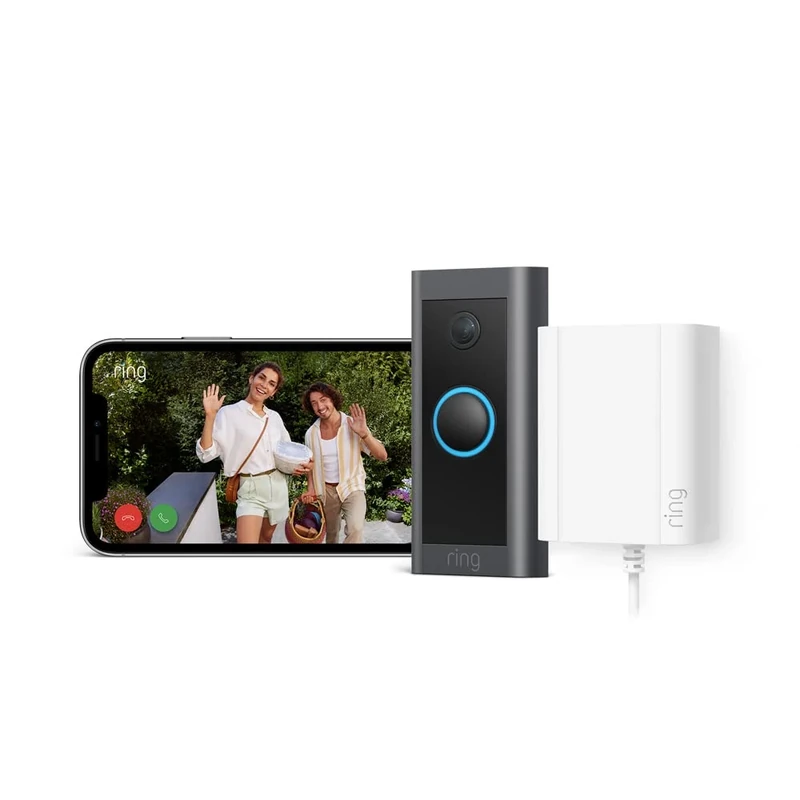 Ring Video Doorbell Wired + Plug-In Adapter | Doorbell camera with 1080p HD Video, Advanced Motion Detection, wired installation (existing doorbell wiring required)