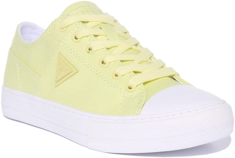 Guess Lunch, Women's Lace-Up Shoes, Lime, 3 UK