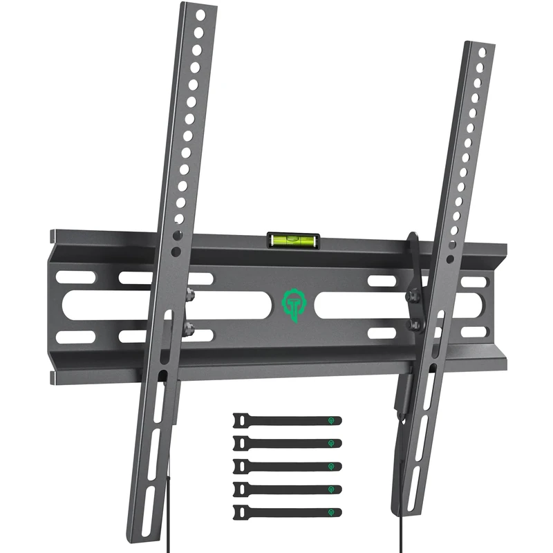 TIPTOP GEAR TV Wall Bracket for 32-55inch TVs, Sturdy Tilt TV Wall Mount with VESA 75x75-400x400mm, 45kg Weight Capacity with Cable Ties