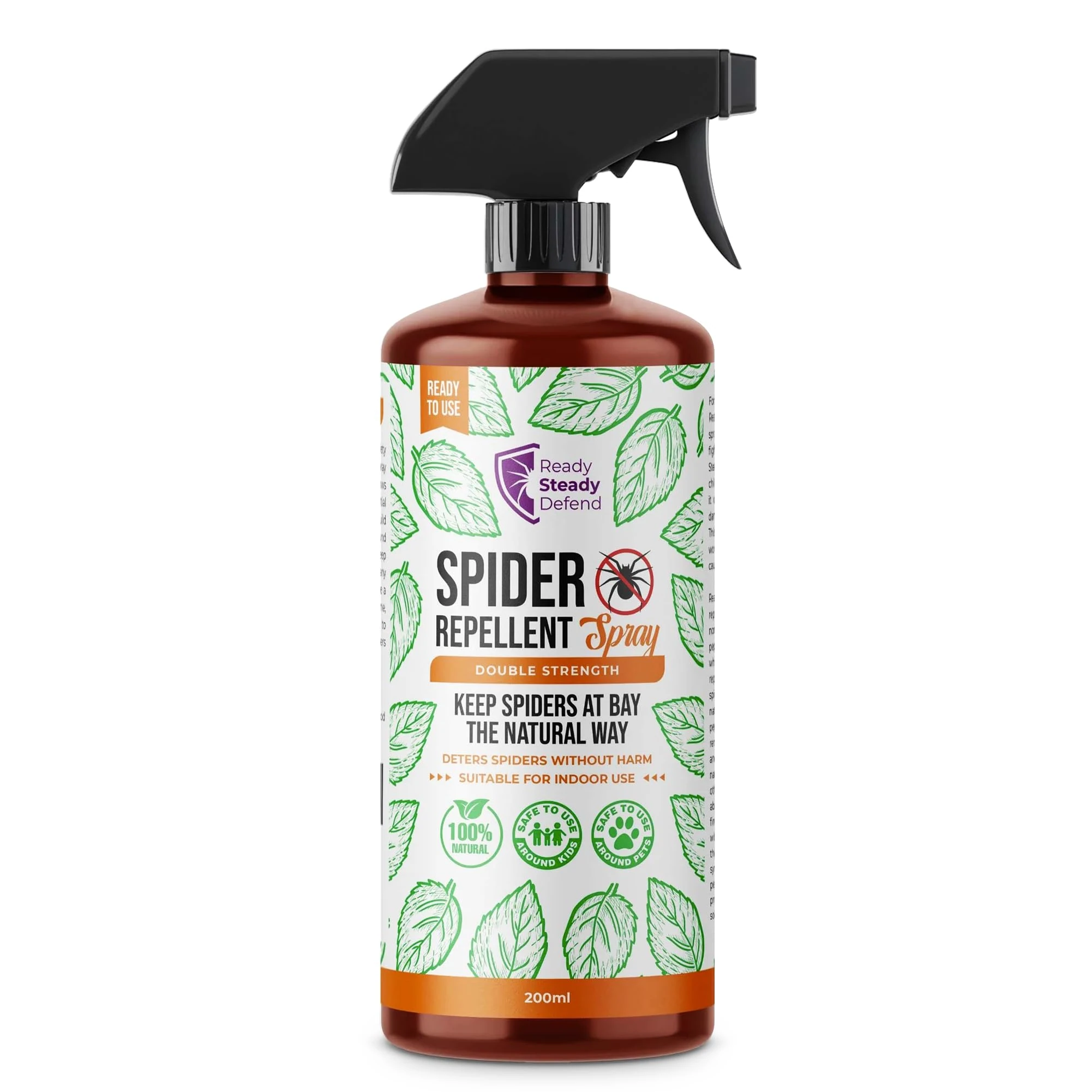 Spider Repellent Spray 200ml | Effectively Deters Spiders Without Harm | Natural Formula | Long Lasting Protection | Double Strength | Suitable for Indoor Use | Home, Office, Garage | Easy to Use