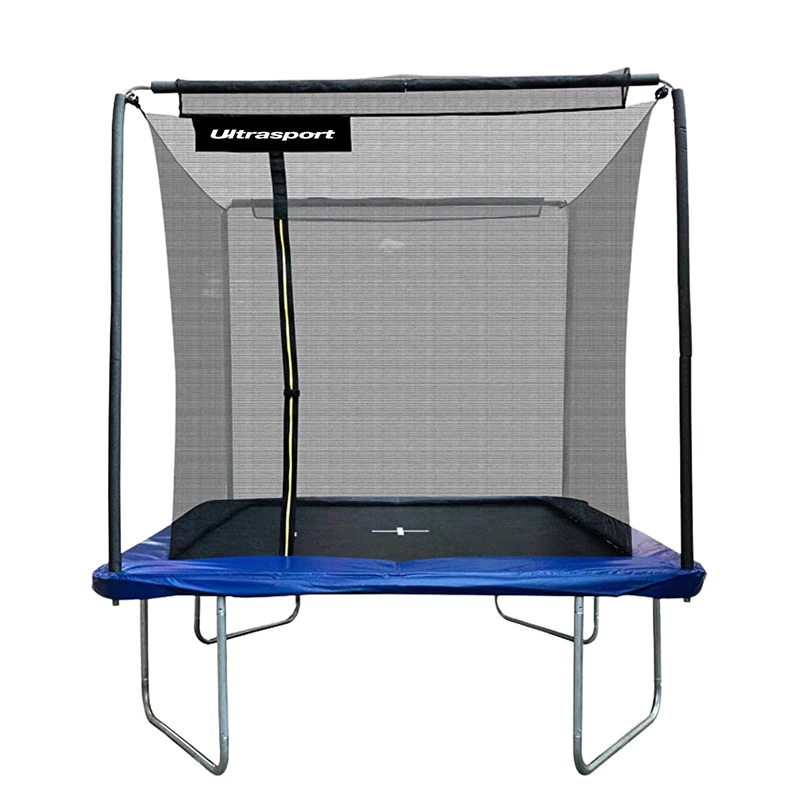 Ultrasport Rectangular Stand-up Trampoline With Large Jumping Surface, Safety Features, Sturdy Outdoor Frame, 2 Sizes, 244x366 cm