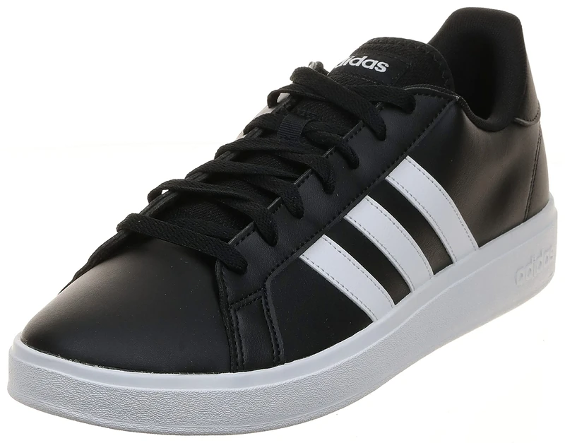 adidas Men's Grand Court Base 2.0 Shoes, Core Black/Cloud White/Core Black, 9 UK