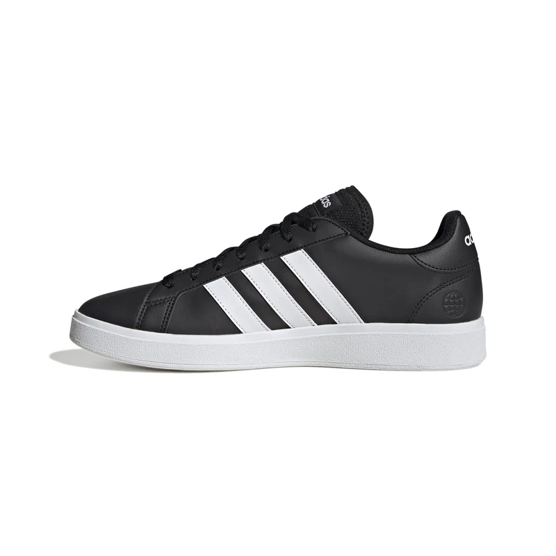 adidas Men's Grand Court Base 2.0 Shoes, Core Black/Cloud White/Core Black, 8 UK