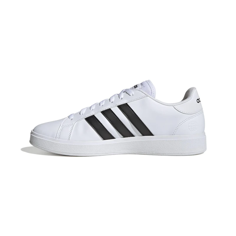 adidas Men's Grand Court Base 2.0 Shoes, Cloud White/Core Black/Cloud White, 8 UK