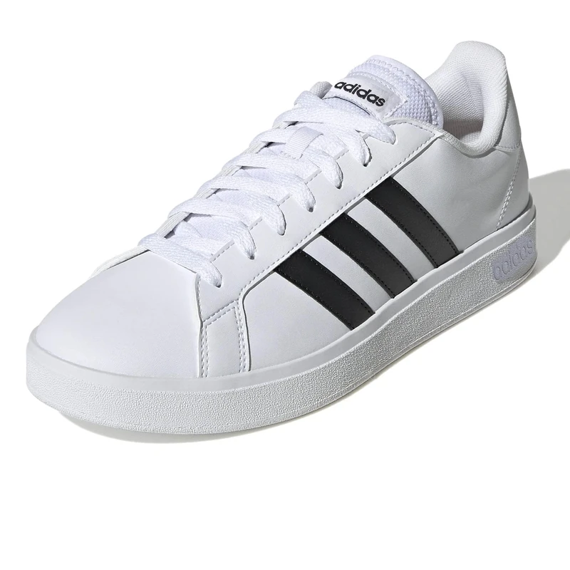 adidas Men's Grand Court Base 2.0 Shoes, Cloud White/Core Black/Cloud White, 9 UK