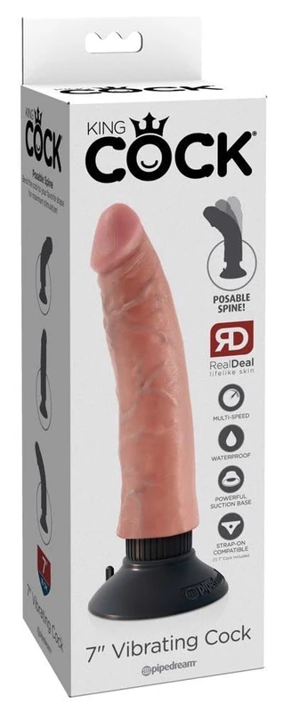 King Cock Natural Vibrator-5444500000 Hautfarben Hell One Size