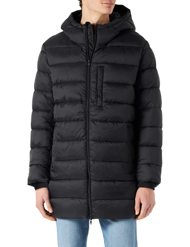 United Colors of Benetton Jacket 2NIWUN01L Jacket, Black 100, L Man