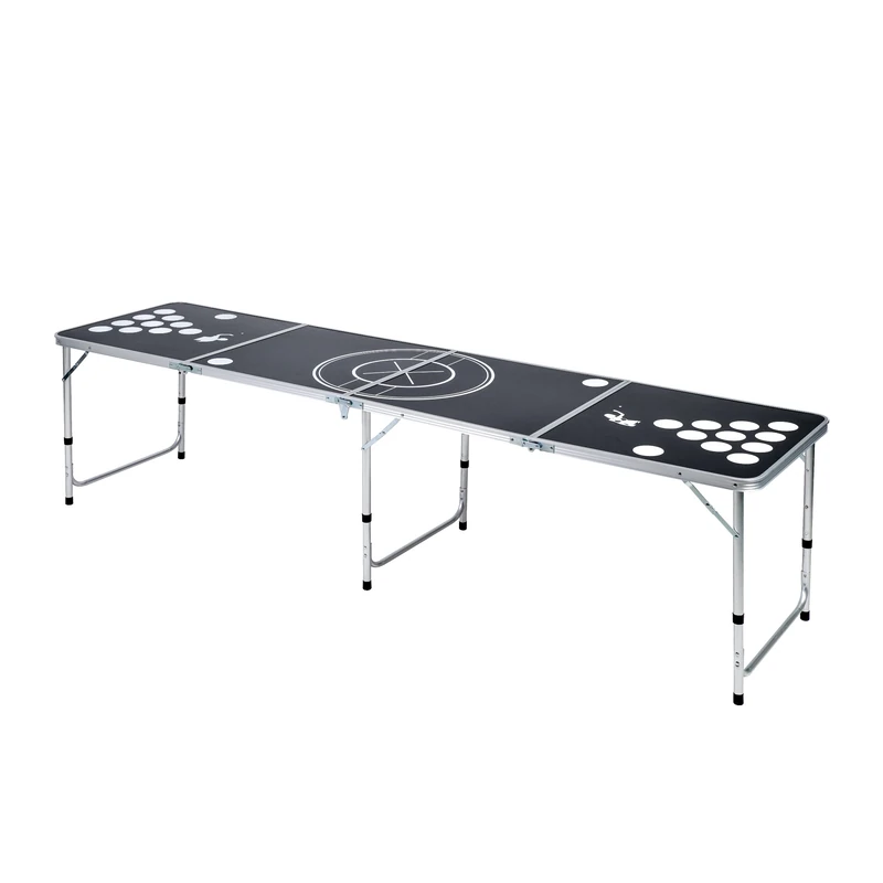 greemotion 133447 Beer Pong Table, Silver, Black