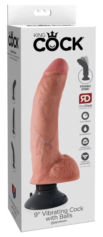 King Cock Natural Vibrator-5419230000 Hautfarben Hell One Size
