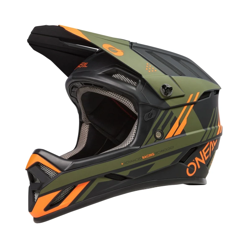 O'NEAL | Mountain Bike Helmet | MTB Downhill | Safety Standard EN1078, Ventilation Openings for Airflow & Cooling, ABS Outer Shell | Backflip Helmet STRIKE V.23 | Adult | Black Orange Olive | XL - Image 1