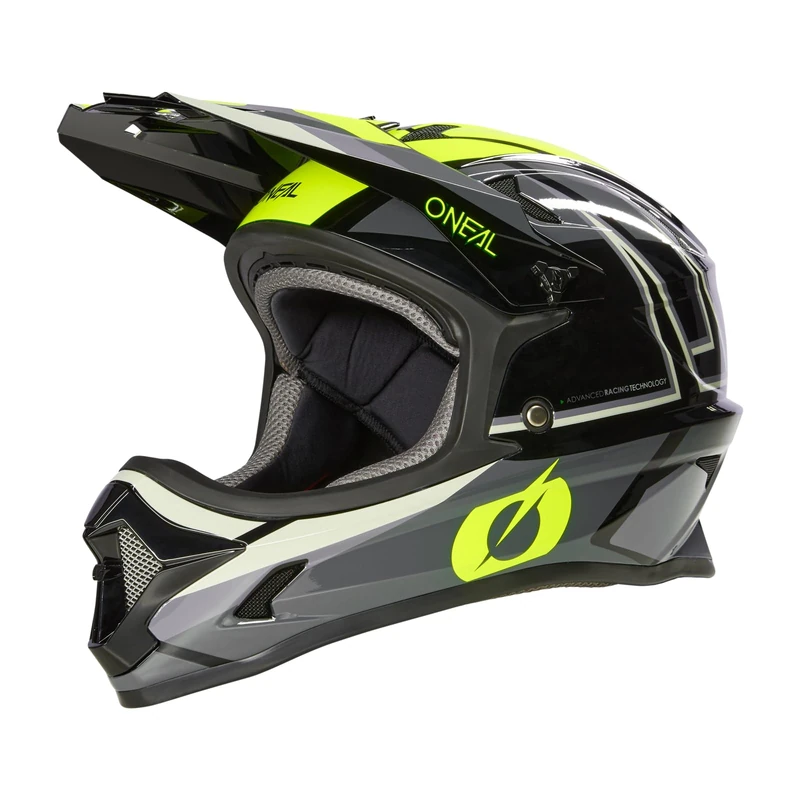 O'NEAL | Mountain Bike Helmet Fullface | MTB DH Downhill FR Freeride | ABS Shell, Magnetic Closure Exceeds Safety Standard EN1078 | SONUS Helmet Split V.23 | Adult | Black Neon Yellow | L
