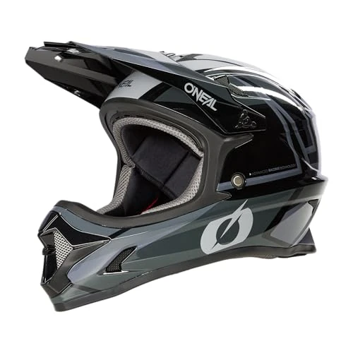 O'NEAL | Mountain Bike Helmet Fullface | MTB DH Downhill FR Freeride | ABS Shell, Magnetic Closure Exceeds Safety Standard EN1078 | SONUS Helmet Split V.23 | Adult | Black Grey | Size L