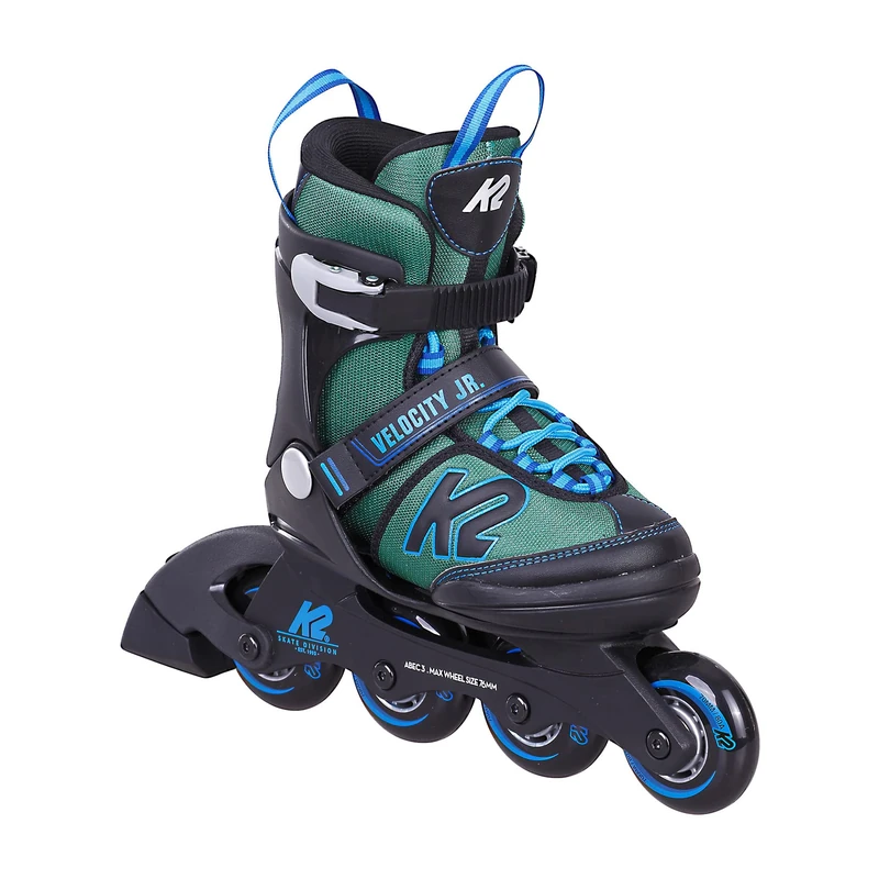 K2 Velocity Inline Skates Black - Blue - Green 13C