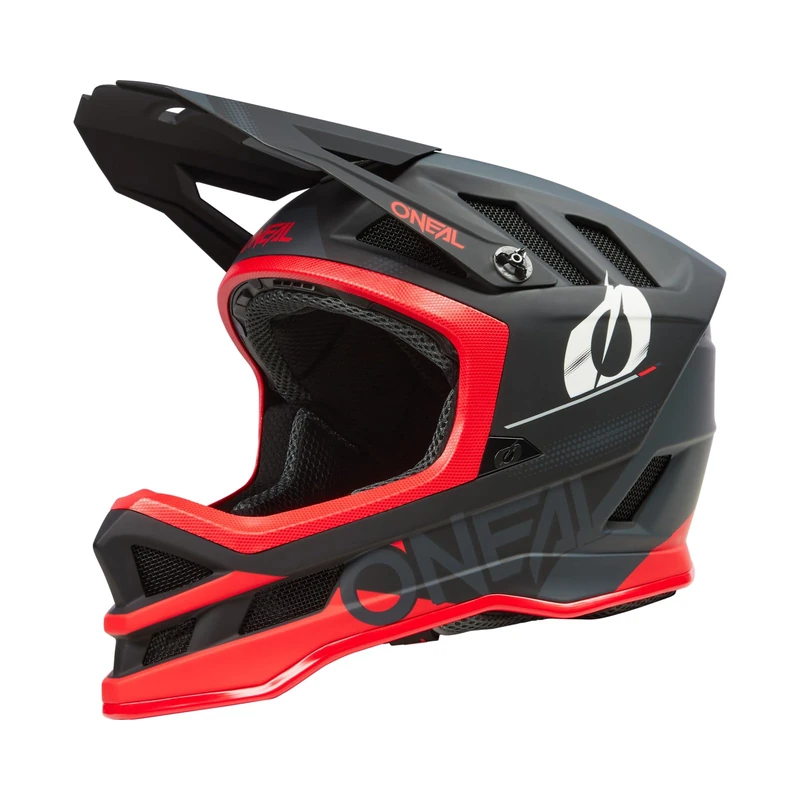 O'NEAL | Mountain Bike Helmet | MTB Downhill | Dri-Lex® Lining, Ventilation Openings for Airflow, ABS Outer Shell | BLADE POLYACRYLITE HELMET HAZE V.23 | Adult | Black Red | Size S