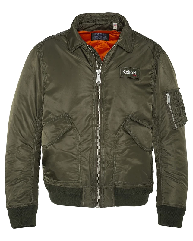 Schott NYC Unisex Bombers, Army Khaki, 4XL