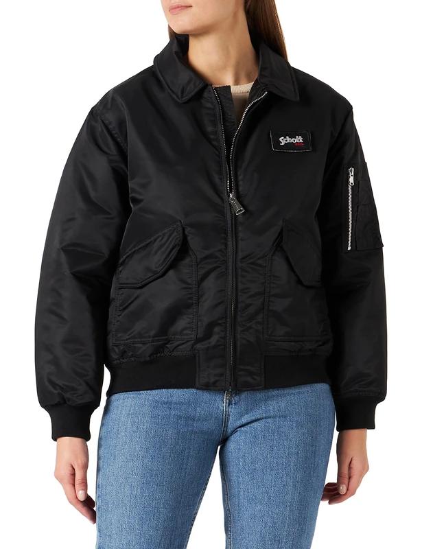 Schott NYC Danwrs CWU Fit Loose Schott Women's Jacket, Black, XS