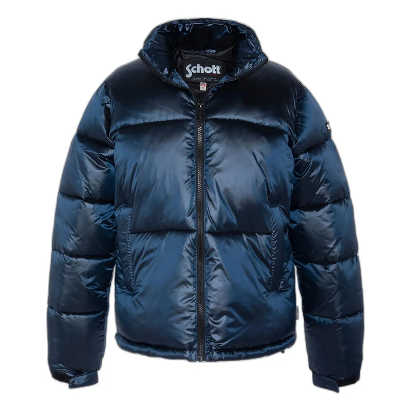 Schott NYC Belstarshw Schott Short Quilted Down Jacket, Ocean, M