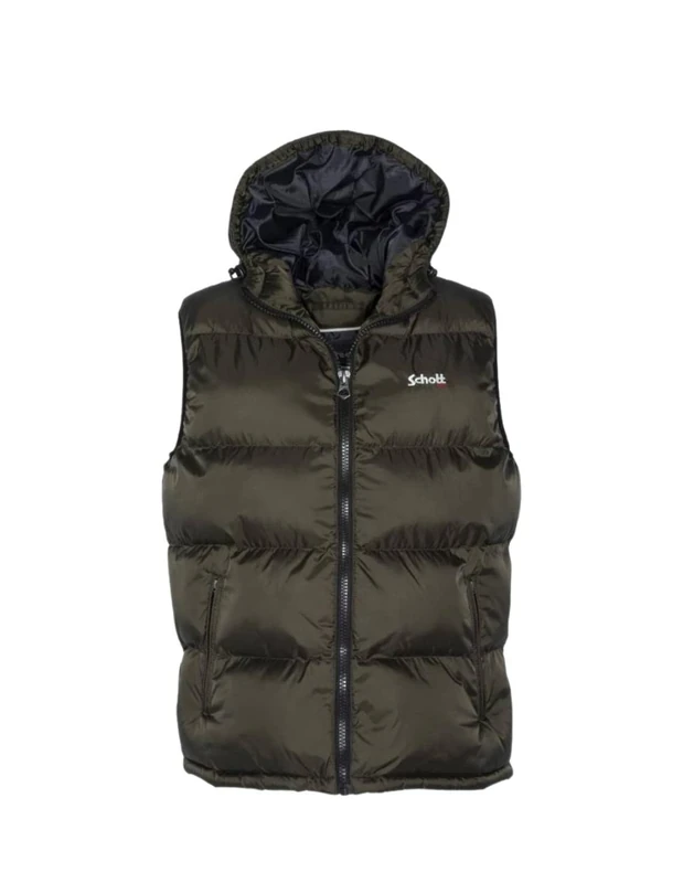 Schott IDAHO2V sleeveless down jacket ref 55199 Kak, khaki, XL - Image 1