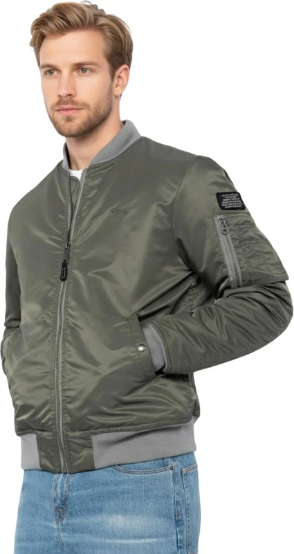 Schott NYC Airforcers Unisex Bombers, Sage Khaki, M