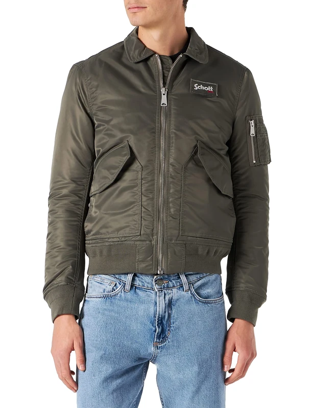 Schott NYC Unisex Bombers, smoke, M