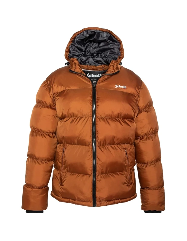 Schott NYC Unisex IDAHO2 Down Jacket, Brown (Rust), XS, Brown (rust), XS