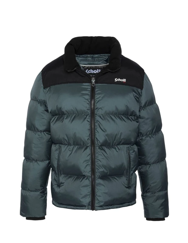 Schott NYC Mixte Utah DOUDOUNE EMPIECEMENT EPAULE SCHOTT, FOREST, XS EU - Image 1