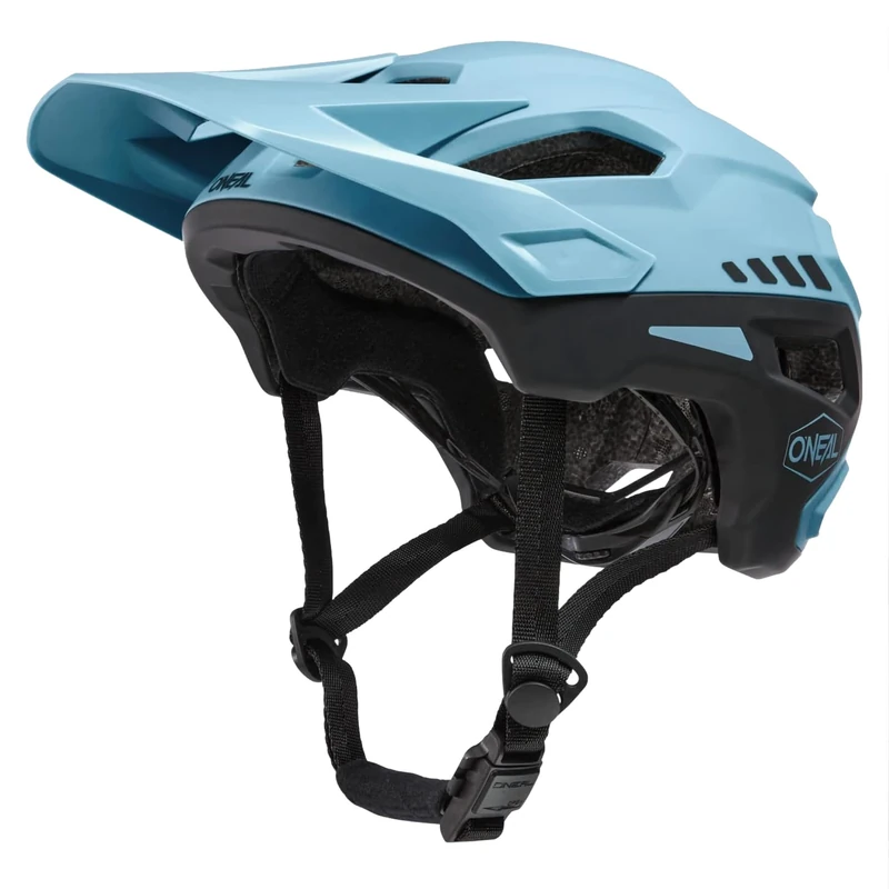 O'NEAL Bike Helmet I Dynamic Mountain Bike Helmet with optimal Ventilation Holes I Safety Standard EN1078 I Trailfinder Helmet Split V.20 I MTB Helmet | Ice blue/Black | Size L/XL, 0013-054
