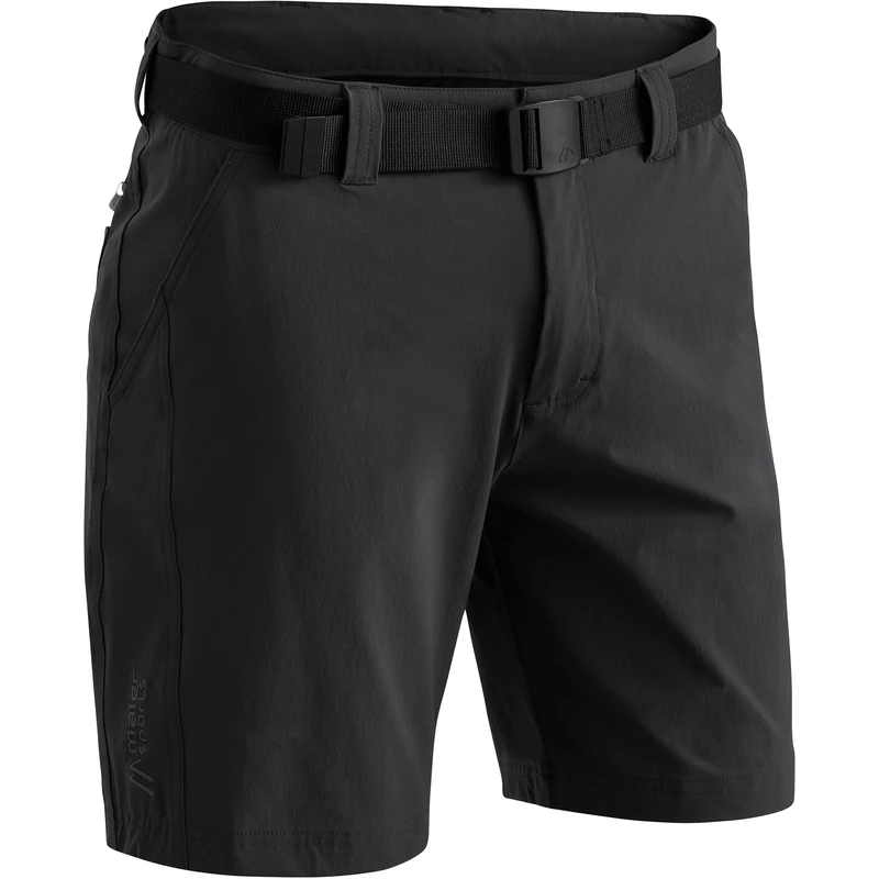 maier sports Nil Short M, Men's Short Hiking Trousers, Water-Repellent Bermuda Shorts for Trekking and Hiking, PFC-Free, mSTRETCH pro 4 & dryprotec Black