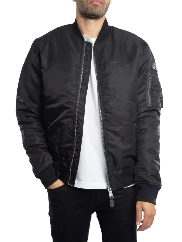 Schott NYC Airforcers Schott Bomber Jacket, Black, S, Adult
