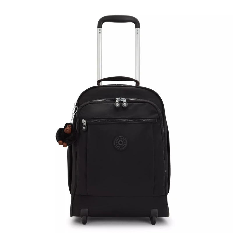 Kipling Women's Gaze Large Rolling Backpack, True Black, 8.25" L x 17.25" H x 12.25" D