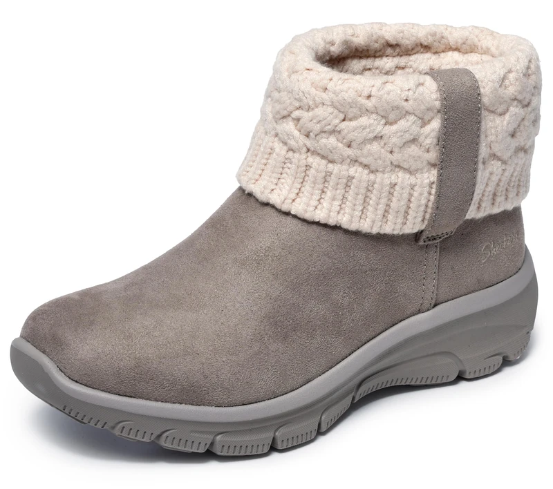Skechers Women's Easy Going Cozy Weather Ankle Boot, Taupe, 4 UK
