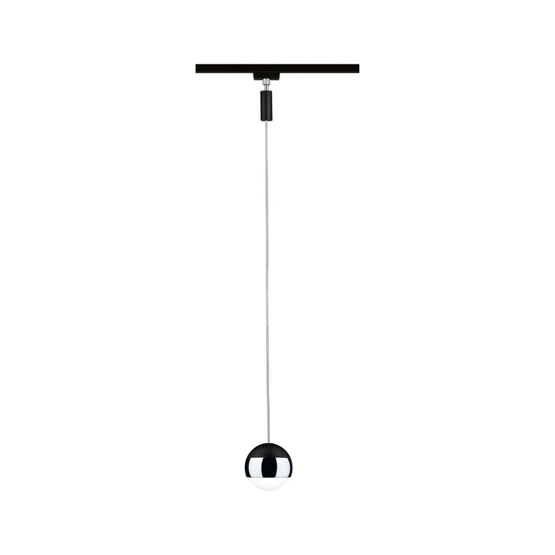 Paulmann 96806 Capsule II URail LED Pendant 440lm 6.3W 4000K dimmable 230V Black matt, Chrome Rail System