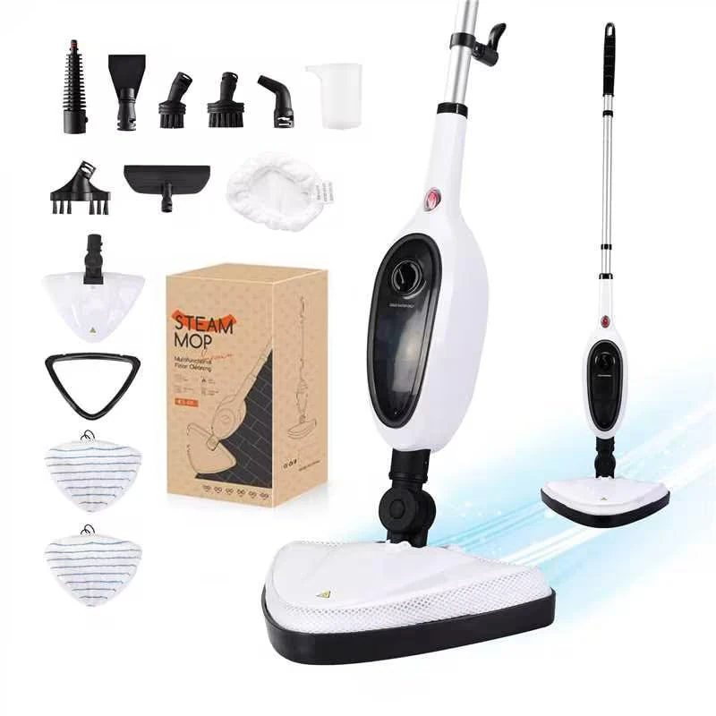 REECOO Steam Mop with Attachments,20s Rapid Heating,Lightweight Floor Steamer for Kitchen, Living Room Wood Floor Tile Carpet Cleaning