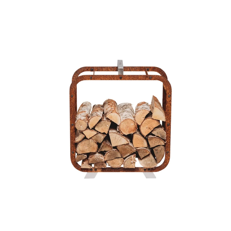 GrillSymbol Grill Symbol Basket in Acciaio corten Legno Leo, Reddish Brown, Regular