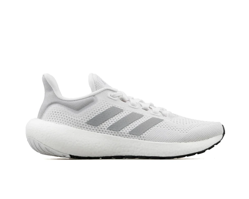 adidas Pureboost Jet W, Women's Running Shoes, Ftwbla/Plamet/Negbas, 37 1/3 EU, Footwear White/Silver Metallic/Core Black, 4.5 UK - Image 1