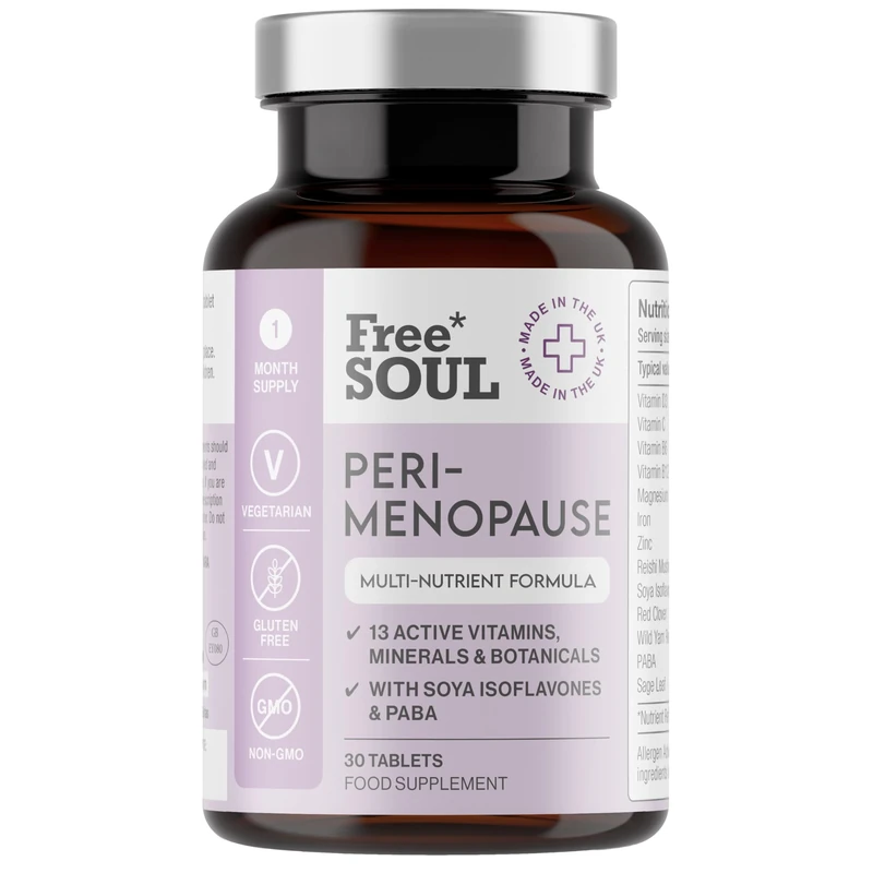Free Soul Perimenopause Vitamins - 1 Month, Single Tablet, Vegan