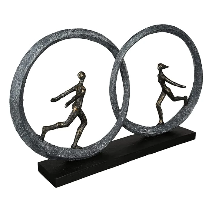 Casablanca modernes Design Sculpture, Resin, Bronze Grey, Höhe 29 cm