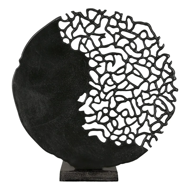 GILDE Sculpture, Aluminium, Black, Höhe 44 cm