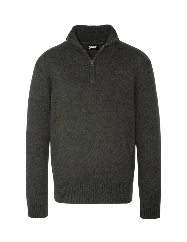 Schott NYC Men's Jumper, Dark Khaki, M