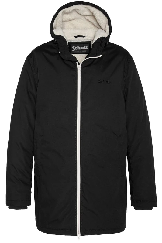 Schott NYC Bluster Schott Sherpa Lined Hooded Jacket, Black, XXL