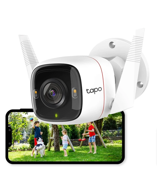 Tapo C320WS 2K QHD Outdoor Security Camera, IP66 Weatherproof, Motion Detection, Starlight, Built-in Siren, 4MP, Colour Night Vision, Cloud&SD Card Storage, Works with Alexa&Google Home (Renewed)