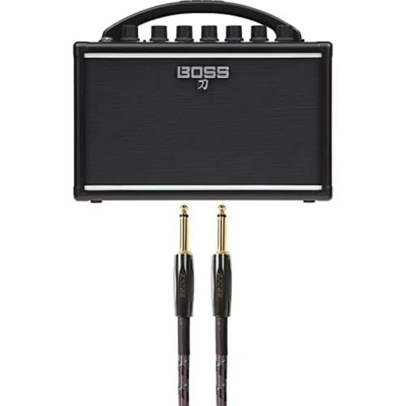 BOSS Ktn-Mini Katana Portable Guitar Amplifier, A Compact - Rich, Full Sound & BIC-10 Guitar, Bass And Instrument Cable, Straight 1/4-Inch Connectors, 10 ft/3 m Length
