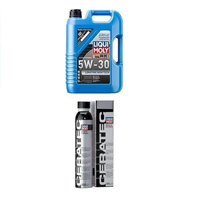Liqui Moly Longtime High Tec 1137 Engine Oil 5 W-30 5 Litres & P000017 Cera Tec, 1 x 300ml