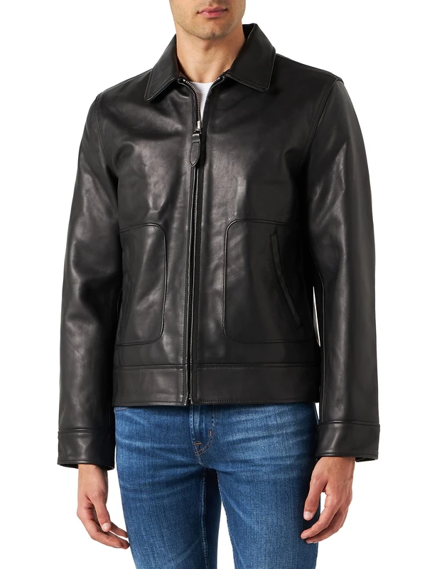 Schott NYC Lcidaho2 Schott Jacket with Rope Pockets, Black, 3XL