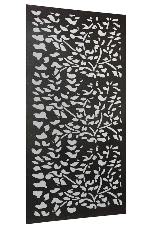 Metal Garden Mirror Extra Large Leaf Effect 120cm x 60cm (4ftx2ftmax)