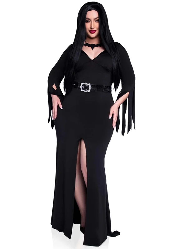 Leg Avenue 85571x-00108 Immortal Mistress Costume, 1x-2x, Black Bat, Women, Multicolored