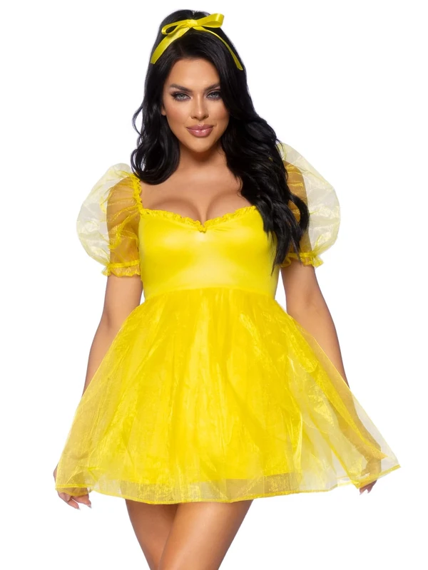 Leg Avenue 87105 17602 Costume Outfit, Women, Solid, Yellow, M - Image 1