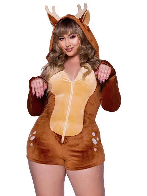 Leg Avenue 87099X-07709 87099x 07709 Costume, Women, Brown, 3X-4X - Image 1