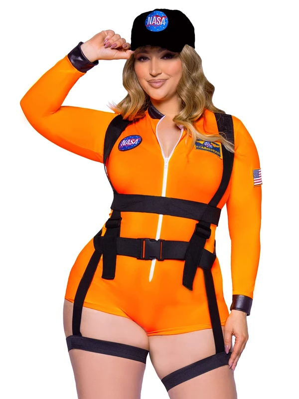 Leg Avenue 87128X-08908 87128x 08908 Astronaut Costume, Women, Orange, 1X-2X