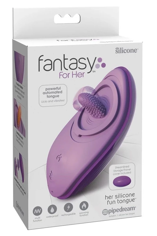 Fantasy For Her Her Fun Tongue Vibrator with Tongue and Heat Function lila One Size